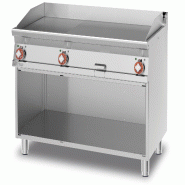 Redcook Fry-top électrique 1/3 rainuré 2/3 lisse, 3 zones de cuisson sur meuble ouvert, inox, 120x70,5x90 cm, modèle FTLR-712ET3 - 1904