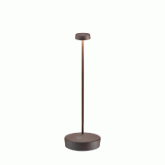 Zafferano Lampe De Table Led Swap Pro Corten, Rechargeable Et Dimmable - marron 8058945337400