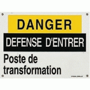 Affiche alu danger defense