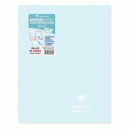 Clairefontaine Lot de 10 Cahier Kover Book Blush 24x32, 96p./48 feuilles 90 g/m² piquées, couv. Bleu givré/corail, Séyès - 3037929814729