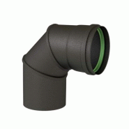Coude 90° noir + joint viton - ø 80