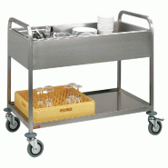Diamond - Chariot de dressage inox, 3 x GN 1/1, tablette inférieure professionnel – CDS-311 - gris inox AKS-CDS-311