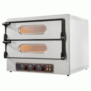 EURAST - Four à pizza électrique à 2 chambres pour 2 + 2 pizzas ø 360 - 740x600x600 mm - 4800 W 230/1V - 51200121 - gris inox 51200121 EURAST - Four à pizza électrique à 2 chambres pour 2 + 2 pizzas ø 360 - 740x600x600 mm - 4800 W 230/1V - 51200121 - gris inox 51200121