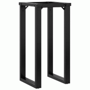 Helloshop26 - Lot de 2 pieds de table à manger cadre en O 40 x 40 x 73 cm stables robustes design industriel en acier noir 02_0047222 - noir acier 30