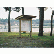 Panneau d'information bois avec toiture 3
