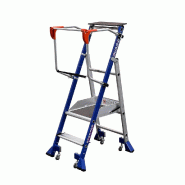Plateforme individuelle roulante de rayonnage STEPPPER 1 marche - DUARIB - Réf. 614911 - Hauteur de travail jusqu'à 2,95 m Plateforme individuelle roulante de rayonnage STEPPPER 1 marche - DUARIB - Réf. 614911 - Hauteur de travail jusqu'à 2,95 m