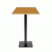 RestooTab - Mange-debout Milan T 50x50cm ocre maggese chants couleur bois - marron fonte TB-MITFF-5050M-MAGG-BOI