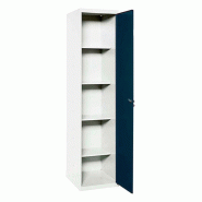 SimonRack Armoire Métallique de Rangement 1800x400x400, 1 Porte, 4 Étagères, Charge 0 kg par Niveau, Blanc/Anthracite - Simonlocker - blanc métal