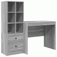 VidaXL Bureau avec tiroir 2 pcs Gris Sonoma Modèle Titan Panorama Marine - 3337366