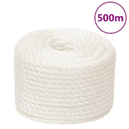 Vidaxl corde de travail blanc 10 mm 500 m polypropylène 153054