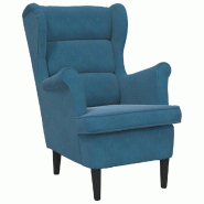 VidaXL Fauteuil bleu velours Modèle Arlonara - 324058