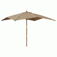 VidaXL Parasol de jardin avec mât en bois taupe 300x300x273 cm Modèle Horizon Élégance - 363194