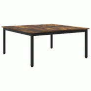 VidaXL Table basse Chêne Fumé 100 x 100 x 45 cm Bois d'ingénierie Modèle Zenith Scandinave - 892586