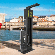 Station de Gonflage et d'Entretien RENOV'ELO - Support vélo en acier galvanisé thermolaqué avec outillage complet