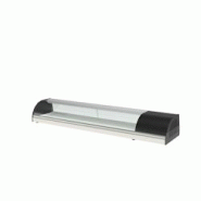CORECO Vitrinette A Tapas Avec Dessus Vitre Courbe - +4/+8 - 1755X410X255 - Interieur Fond Plat Pour Accueillir Des Plats (Non Inclus) BCL-8 - Acier i CORECO Vitrinette A Tapas Avec Dessus Vitre Courbe - +4/+8 - 1755X410X255 - Interieur Fond Plat Pour Accueillir Des Plats (Non Inclus) BCL-8 - Acier i