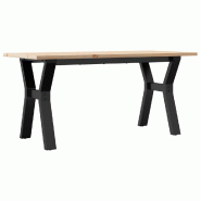 Décoshop26 - Table basse rectangulaire style industriel cadre en y 100 x 50 x 45 cm bois de pin et acier brun DEC036277 - acier 3000261135876