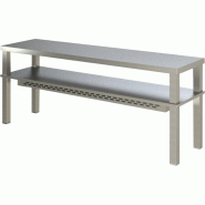 KBS Gastrotechnik KBS Etagère à poser 2 étages avec module chauffant 1400x350x700 mm 230 Volt 0,8 kW - Acier inoxydable 18/10 91103103