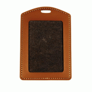 Porte badge cuir vertical - référence : IDS58V - lot de 100pcs - format 86 x 54 mm