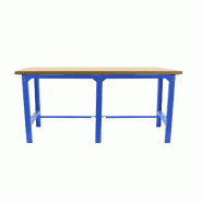 SimonRack Table de travail d’atelier, 2100x750 mm, plateau MDF 35 mm, Charge 600 kg, Bleu - BT-6 - bleu métal 8425437126772