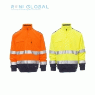 Sweat-shirt haute visibilité homme - manches raglan - polyester - Vision Payper - avec bandes 3M et capuche profilée Sweat-shirt haute visibilité homme - manches raglan - polyester - Vision Payper - avec bandes 3M et capuche profilée