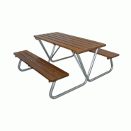 Table de pique-nique - Métal et bois de pin verni - Arizona