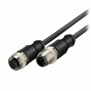 Câble préconfectionné-  M12 Connecteur avec câble ,  mit Edelstahl Überwurf