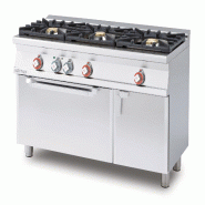 Cuisinière à gaz à 3 feux avec four électrique statique et grill. Dimensions 120x55 h90 cm. Compartiment neutre avec porte. Modèle CF3-512GEV - 2215