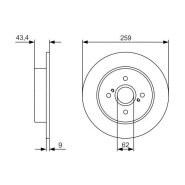 Disque de frein Bosch 0986479V07 - boîte de 2 disques pour montage arrière - disque plein Disque de frein Bosch 0986479V07 - boîte de 2 disques pour montage arrière - disque plein