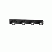 Fabas Luce Spot De Plafond Modo À 4 Lumières, Structure En Aluminium Moulé Sous Pression, Noir, Douille Gu10, Idéal Pour L'Éclairage Intérieur,
