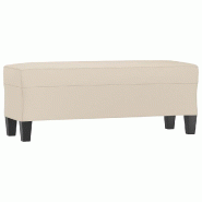Helloshop26 - Banc banquette crème 100 x 35 x 41 cm tissu microfibre 02_0010486 - polyester 3000577582722