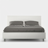 Itamoby Lit Adele Simili Cuir Blanc Avec Sommier Tapissé 160X190 - blanc VE1619ADEL001-CR