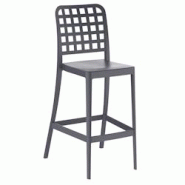 Ligne chr griglia chaise haute - gris fonce carton de 4 - gris plastique polypropylène MCH-751302-GRFO Ligne chr griglia chaise haute - gris fonce carton de 4 - gris plastique polypropylène MCH-751302-GRFO