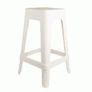 Pack 4 tabourets empilables Supra-tek polypropylène 58x56x81cm blanc_0
