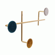 Porte-manteau en velours et métal