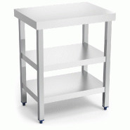 Table centrale avec 2 étagères. Trancheuses à viande spéciales. Table centrale avec 2 étagères 705x505x853 mm. Machines spéciales. Horemaq - 074402