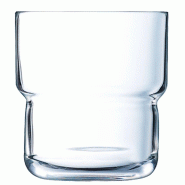 Arcoroc Log Tumbler, verre à boire, empilable, 270ml, verre trempé, transparent, 6 pièces - transparent verre 56346_x