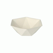 Bols bagasse pure hexagonal 400ml 5 x 16 x 14 cm blanc Diamond (144 unités) PAPSTAR - blanc Bagasse 37109-C