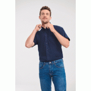 Chemise homme manches courtes Oxford - Russell - Réf: RU933M - 70% coton / 30% polyester, facile d'entretien, tailles S à 6XL Chemise homme manches courtes Oxford - Russell - Réf: RU933M - 70% coton / 30% polyester, facile d'entretien, tailles S à 6XL