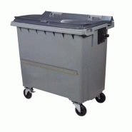 Conteneur Korok 4 Roues 770L - Disponible en plusieurs coloris - Barre de manipulation - Résistance climatique - Plastique polyéthylène vierge haute densité - Fabrication Française Conteneur Korok 4 Roues 770L - Disponible en plusieurs coloris - Barre de manipulation - Résistance climatique - Plastique polyéthylène vierge haute densité - Fabrication Française