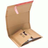 Etui d'expédition en croix simple cannelure avec adhésif 32,5x25cm