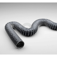 Gaine d'aspiration et de soufflage pour vapeurs corrosives jusqu'à 280 °C, électriquement conductrice - Master-Clip PTFE EL Gaine d'aspiration et de soufflage pour vapeurs corrosives jusqu'à 280 °C, électriquement conductrice - Master-Clip PTFE EL