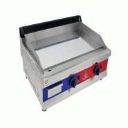 Gasfrit – Plaque de cuisson professionnelle industrielle à gaz  avec plaque en chrome dur pour la restauration, 800 × 575 × 365 mm - inox GF012C