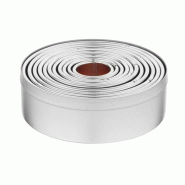 Lot de 11 emporte-pièces ronds acier carbone étamé | Vogue - E013