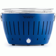 LotusGrill - Barbecue hybride portable charbon et gaz Ø 32 cm avec sac - Bleu - bleu 4260023012183