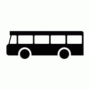 Panonceau véhicules de transport en commun M4b - pictogramme bus noir sur fond blanc Panonceau véhicules de transport en commun M4b - pictogramme bus noir sur fond blanc