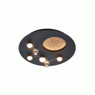 Plafonnier LED 42W - 5100lm, 2300/3000/4000K - Noir mat - Dimmable - Trio - Zodiac - noir métal 4017807580945