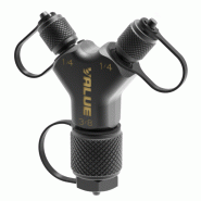 Raccord d'évacuation et de transfert rapide 3/8"-1/4"-1/4" - Rapid Y