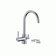 Robinet 3 voies col de cygne METAL FREE - Haut col de cygne - Eau chaude, froide et purifiée - Certifications ACS, AENOR et NF Robinet 3 voies col de cygne METAL FREE - Haut col de cygne - Eau chaude, froide et purifiée - Certifications ACS, AENOR et NF