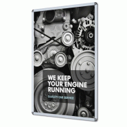 Studio T Exposiciónate Cadre Clic-Clac Standard 70 x 100 cm Coins Arrondis 25 mm KR70x100R25 - argenté aluminium KR70x100R25