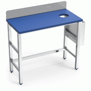Support poissonnier à poser en polyéthylène. Support poissonnier FB. Bleu 30mm. 1000x500x880mm. Horemaq - 074424